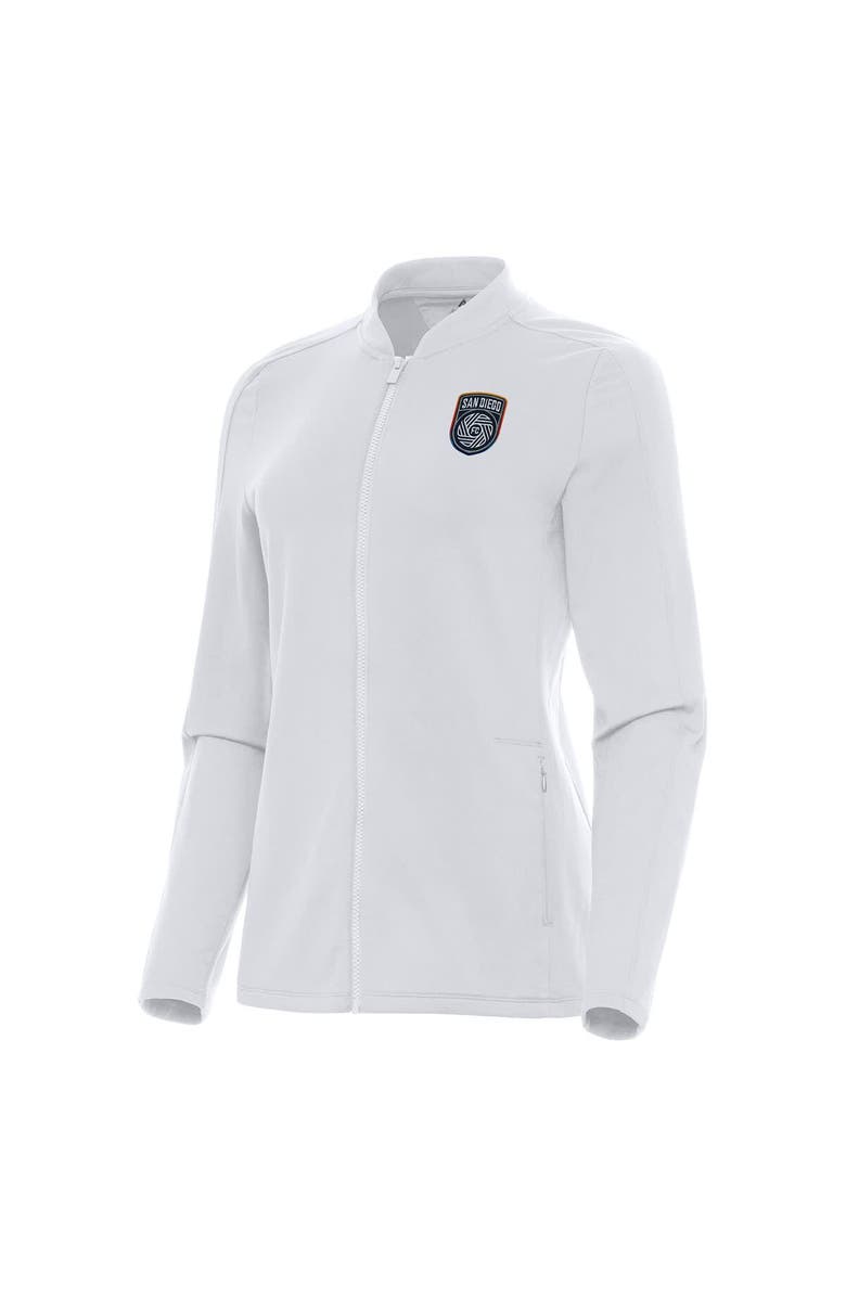 ANTIGUA Women's Antigua White San Diego FC Continual Full-Zip Jacket, Main, color, White