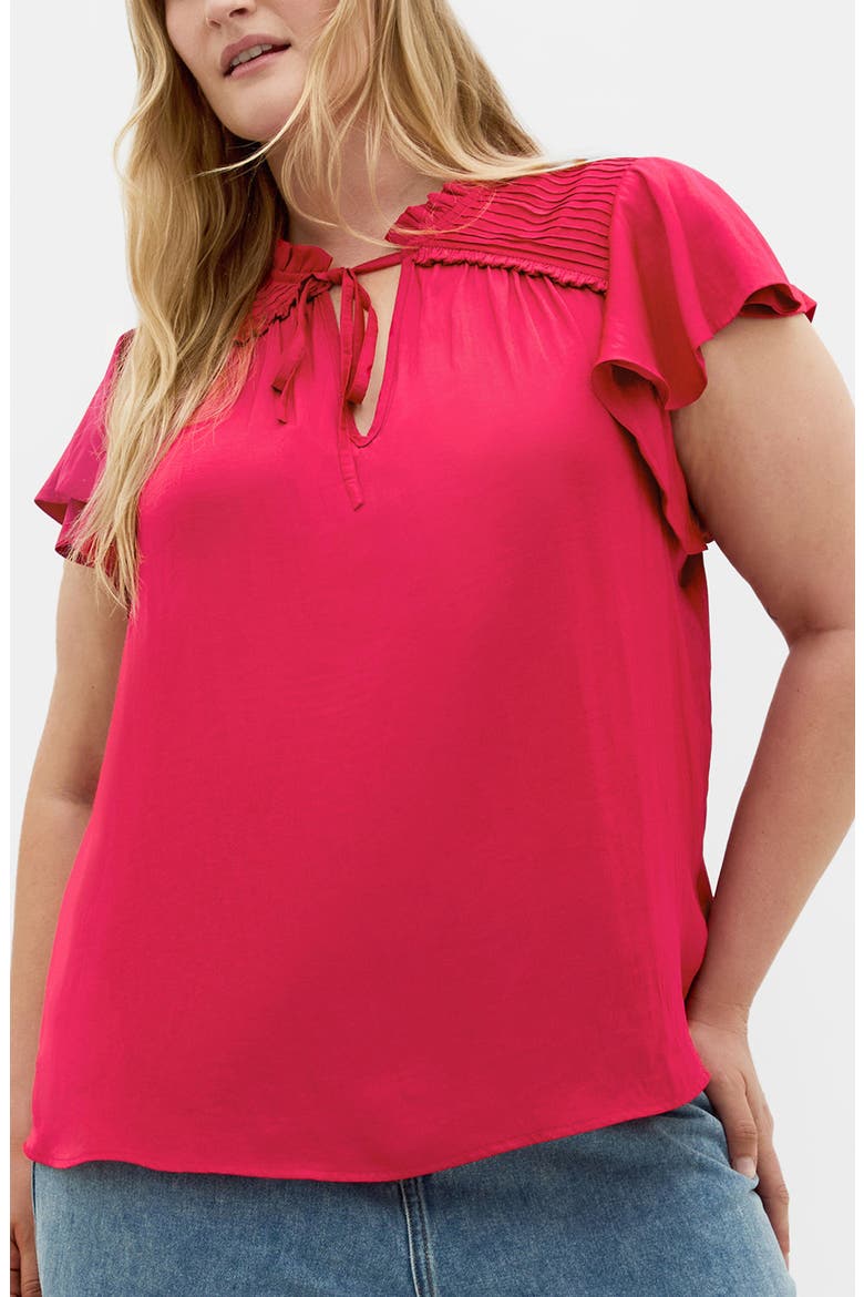 Drama Queen Woven Shirt, Main, color, RASPBERRY