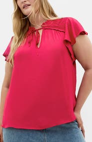 City Chic Drama Queen Woven Shirt