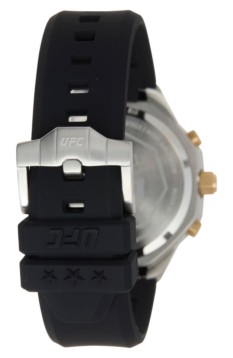 Timex<sup>®</sup> x UFC King Quartz Silicone Strap Watch, 45mm, Alternate, color, Gold
