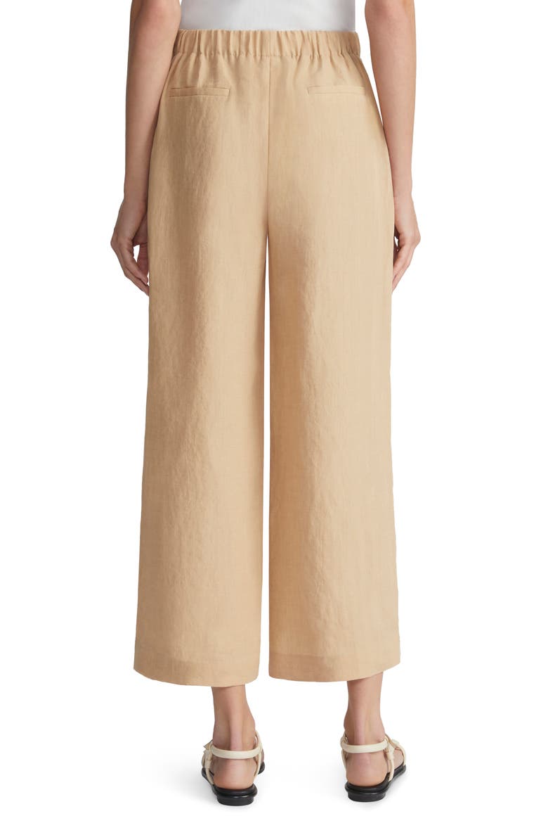 Columbus Linen Wide Leg Crop Pants, Alternate, color, MELBA MELANGE