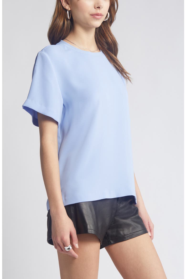 Matte Satin Tee, Alternate, color, BLUE HYDRANGEA