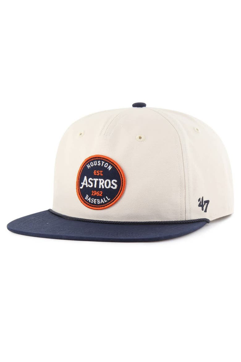 Men's '47  Cream Houston Astros Payson Captain Adjustable Hat, Main, color, Cream