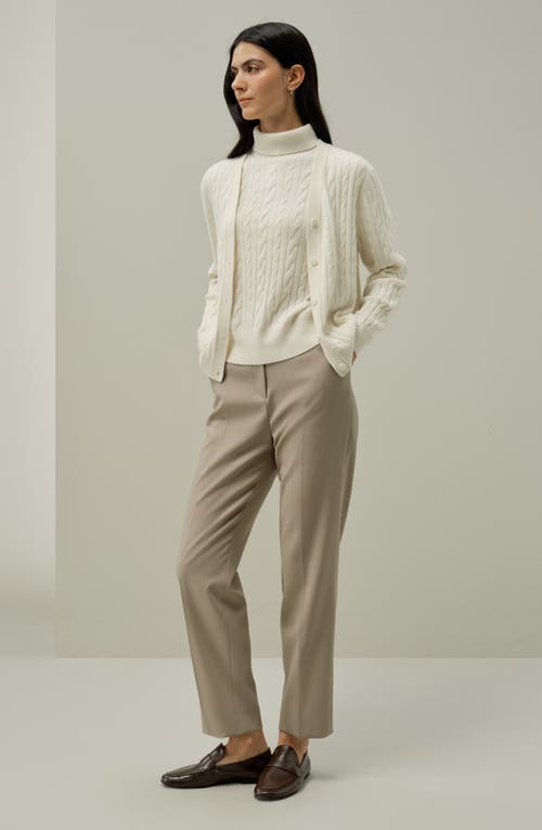 Lilysilk Cable-knit Baby Cashmere Cardigan In Neutral