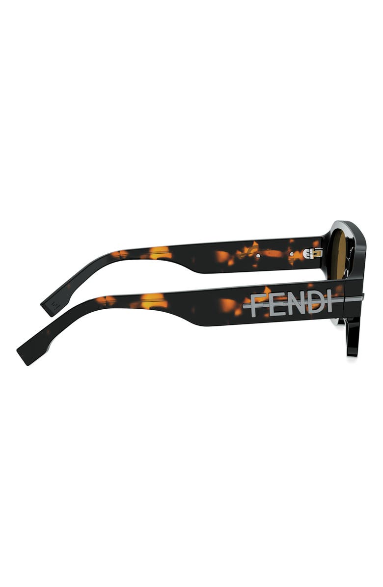 Fendi 'Fendigraphy 55mm Geometric Sunglasses, Alternate, color, Havana/ Other / Roviex