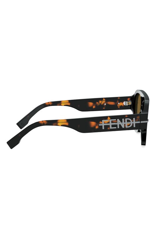 Fendi 'graphy 55mm Geometric Sunglasses In Gold