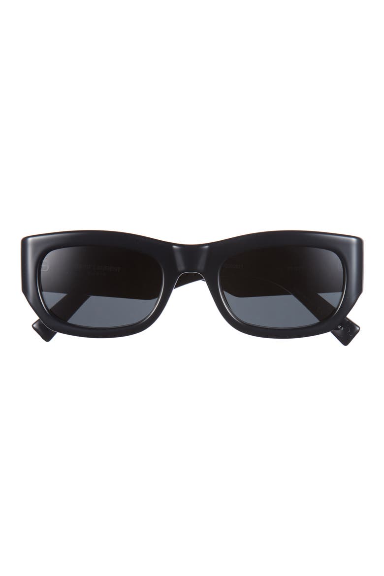 Rectangular Sunglasses, Main, color, BLACK