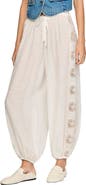 SANDRO Crinkled wide-leg trousers