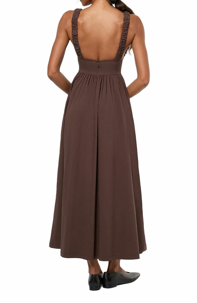 WeWoreWhat Ruched Corset Midi Dress, Alternate, color, 