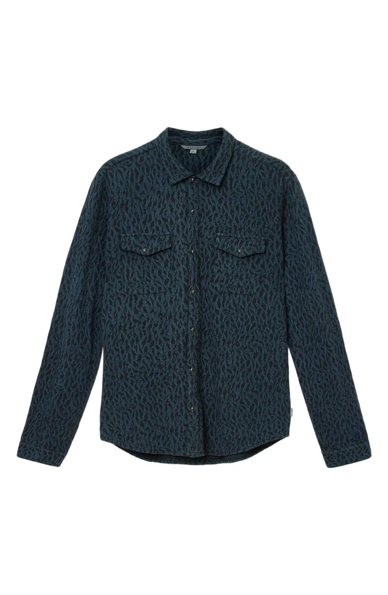 John Varvatos Ramona Long Sleeve Western Snap-Up Shirt, Alternate, color, Dark Forest