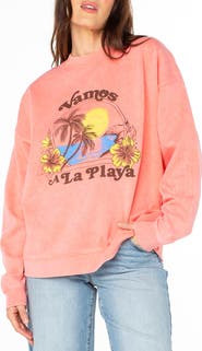 Roxy Line-Up Playa Oversize Graphic Sweatshirt