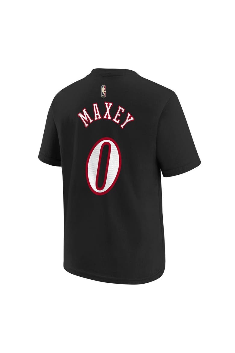 Youth Nike Tyrese Maxey Black Philadelphia 76ers Name & Number T-Shirt - Classic Edition, Alternate, color, Black