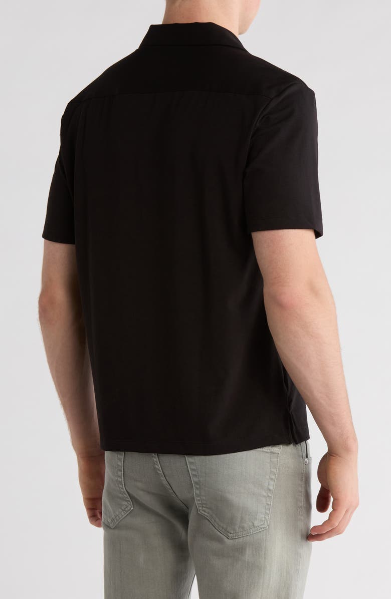 DENIM AND FLOWER Camp Shirt, Alternate, color, Black