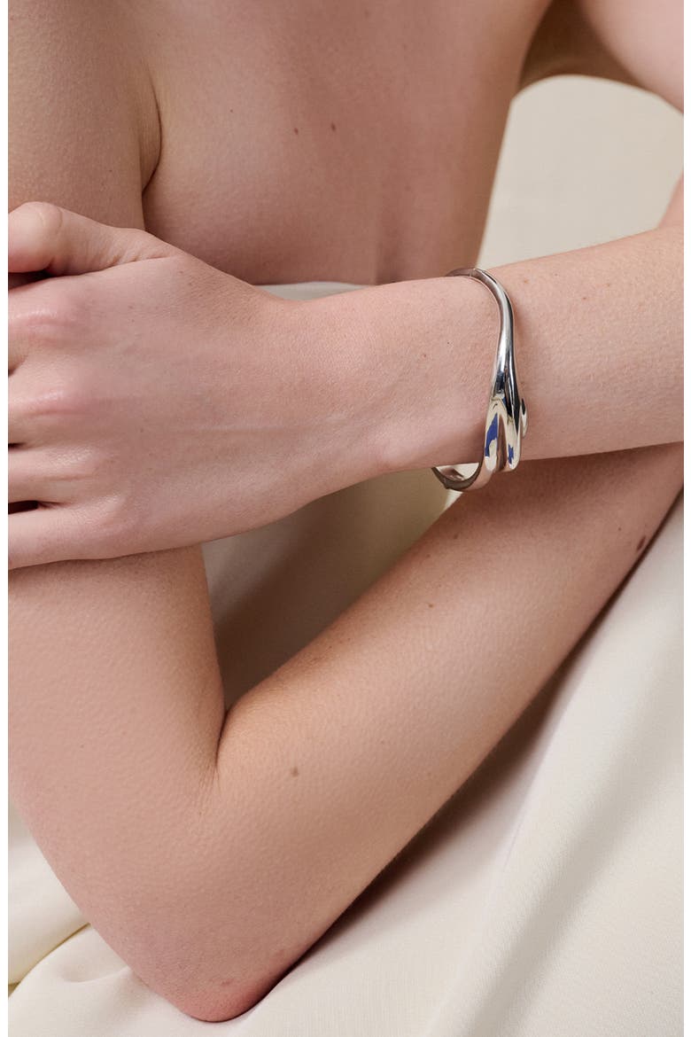 Portia Hinged Bracelet, Alternate, color, PLATINUM
