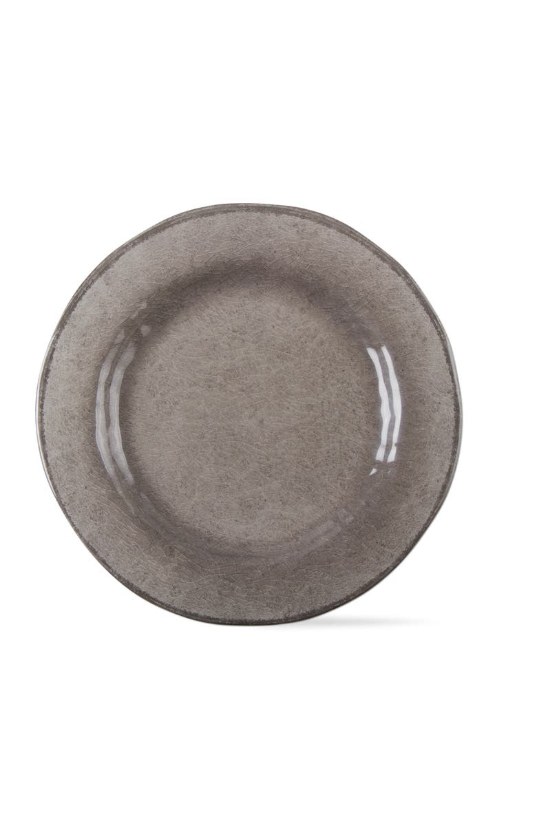 tag Veranda Cracked Glazed Melamine Dinnerware Plates Set of 4, Alternate, color, Gray