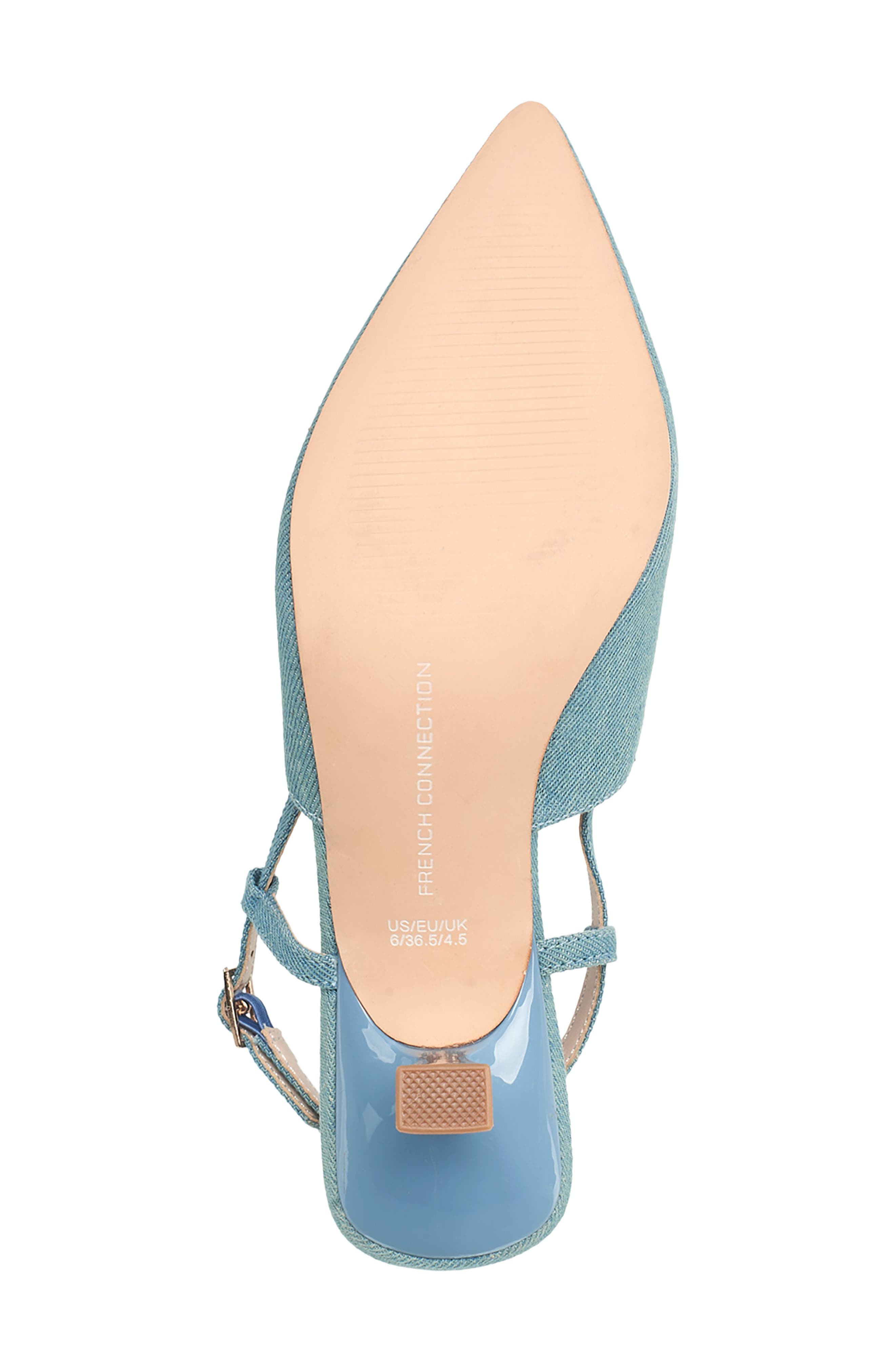 Amy Pointed Toe Slingback Pump, Alternate, color, DENIM