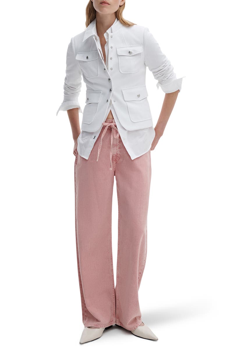 rag & bone Mercer Cotton Blend Blazer, Alternate, color, Ivory