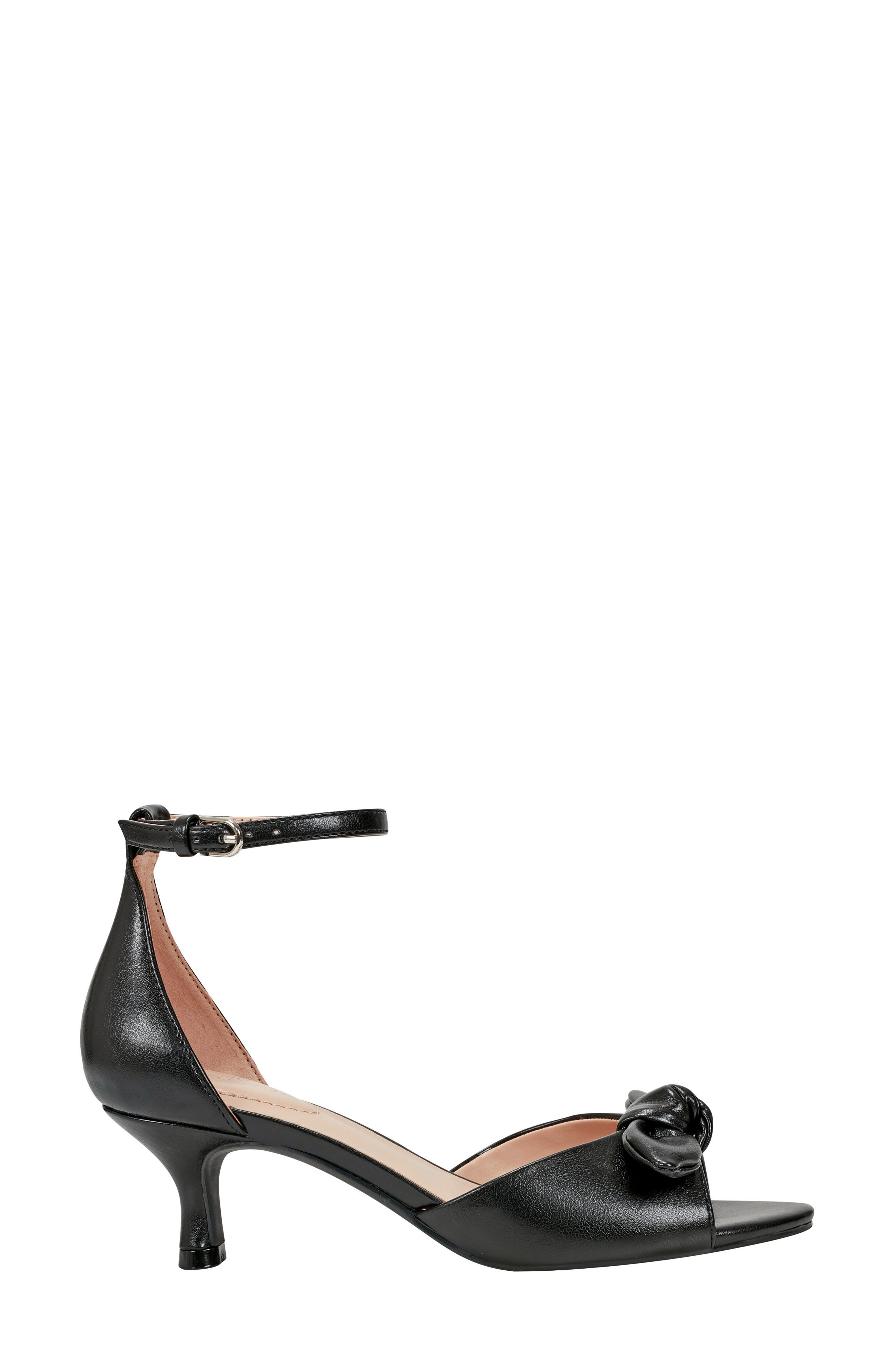 Bandolino Andora Ankle Strap Kitten Heel Sandal, Alternate, color, Blk01