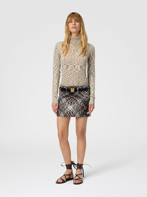 Missoni High-neck Sweater In Flame Smooth Knit In Multi