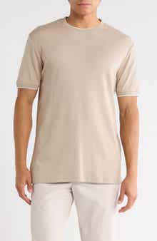 DENIM AND FLOWER Dressy Tip Crewneck T-Shirt