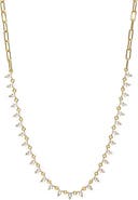 BY ADINA EDEN Colored Double CZ Tennis Paperclip Necklace