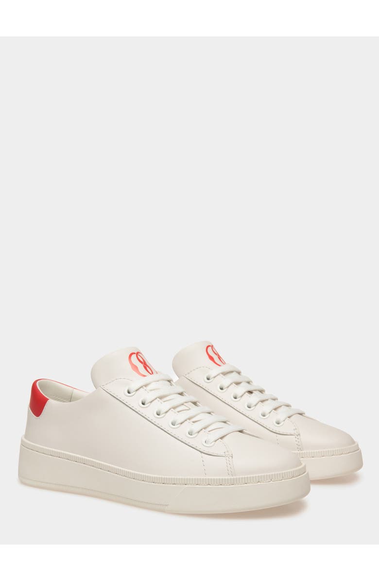 Bally Leather Raise Sneaker, Alternate, color, White