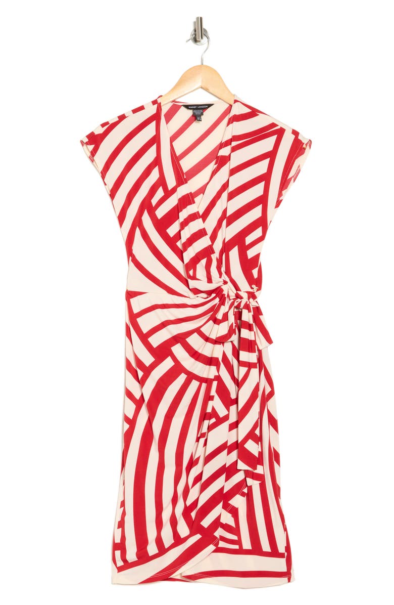 Maggy London Matte Jersey Wrap Dress, Alternate, color, 