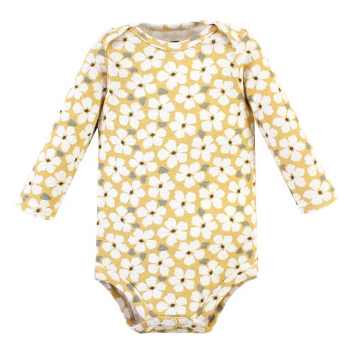 Hudson Baby Little Soft Cotton Long-sleeve One-piece 3pk In Green