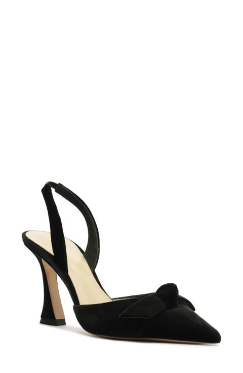 Clarita Bow Pointed Toe Slingback Sandal (Women)