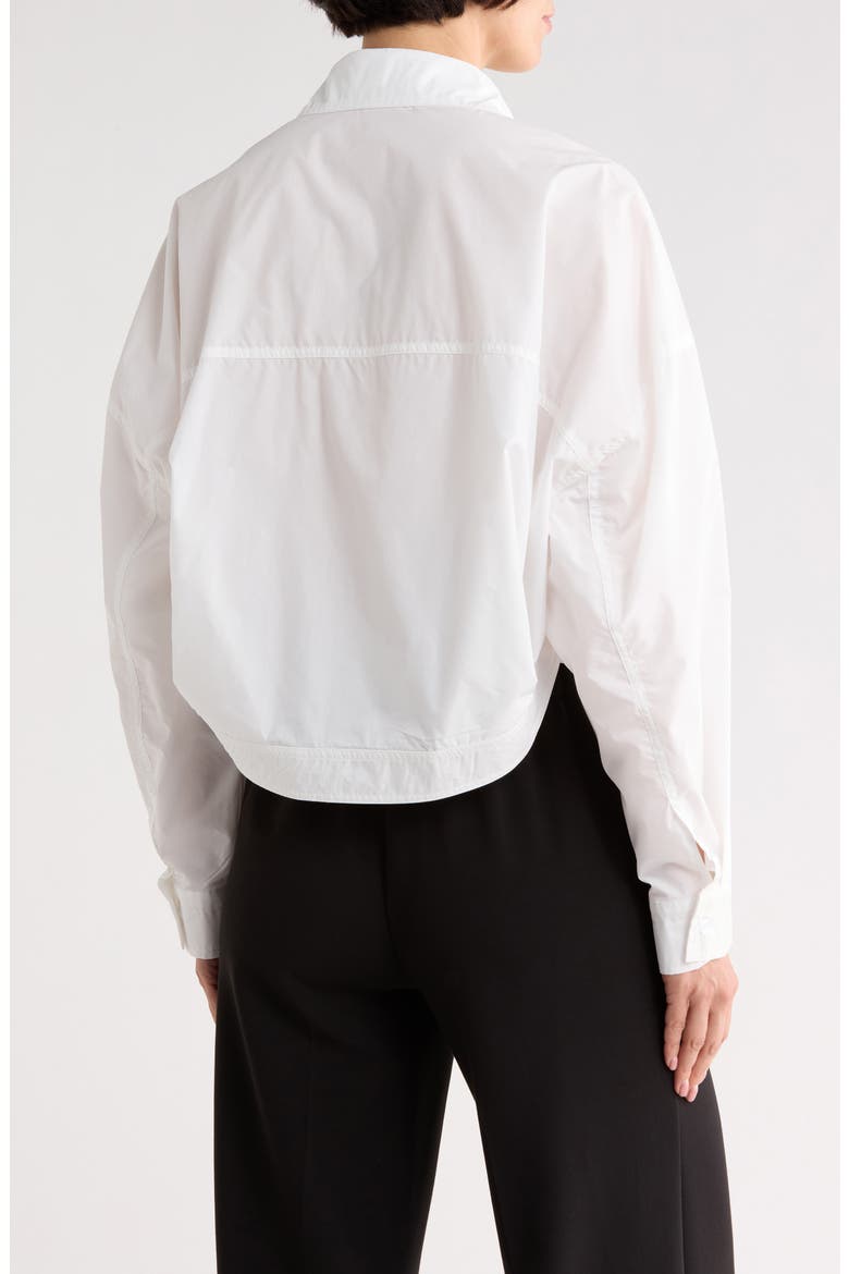 Cropped Cocoon Shirt, Alternate, color, OFF WHITE