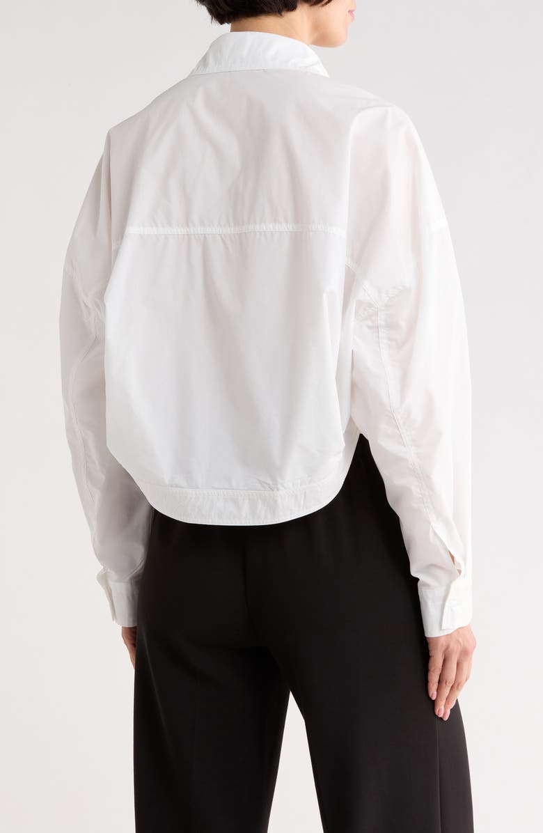 PATRIZIA LUCA Cropped Cocoon Shirt, Alternate, color, Off White