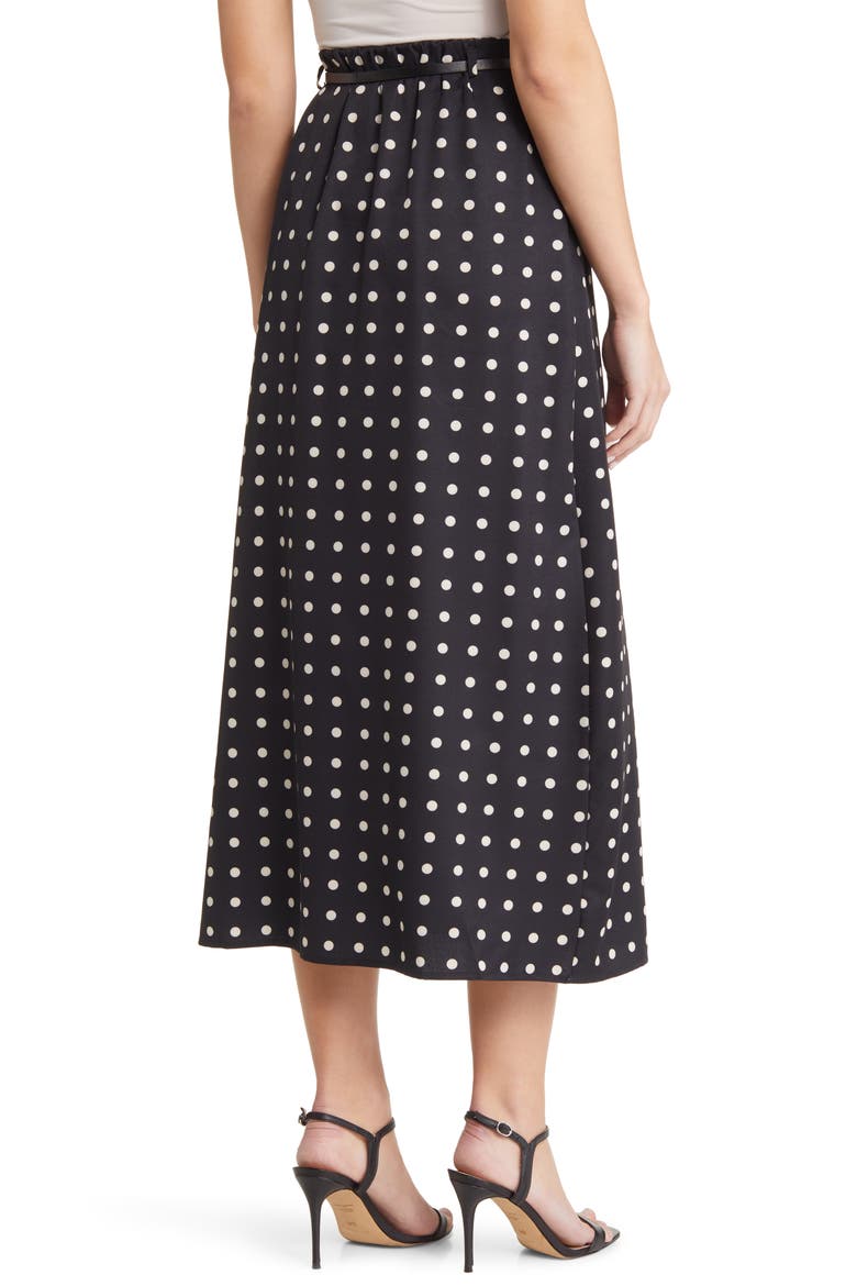 Sherri Print Belted Maxi Skirt, Alternate, color, BLACK
