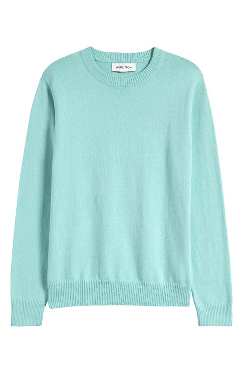 Kids' Cotton & Cashmere Crewneck Sweater (Big Kid)