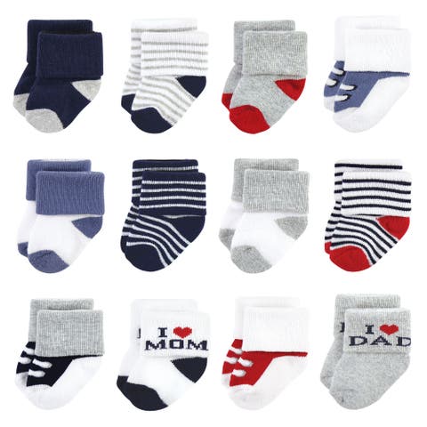 12Pk Terry Socks