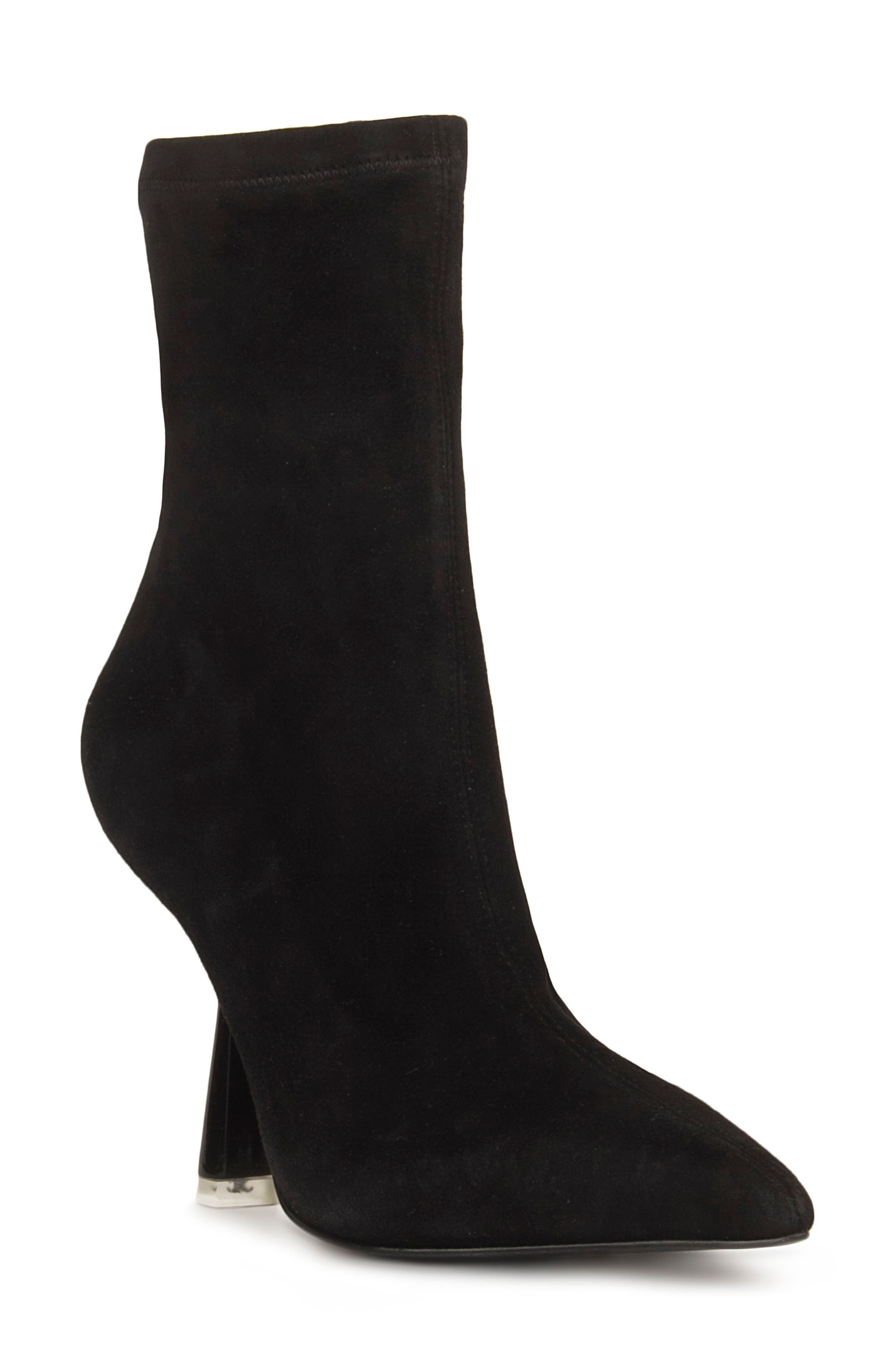BLACK SUEDE STUDIO Jelena Pointed Toe Bootie, Main, color, 