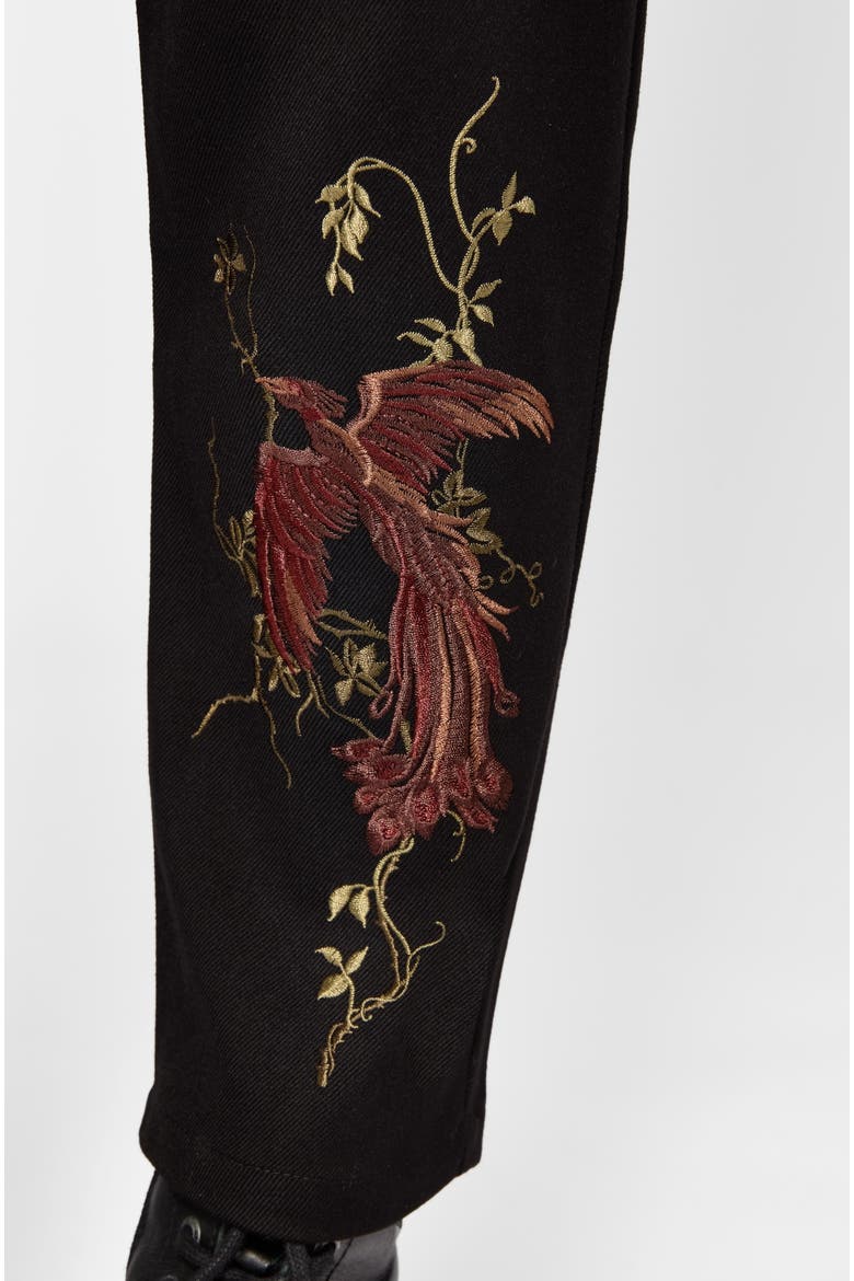 Phoenix Embroidered Tapered Trouser, Alternate, color, Black