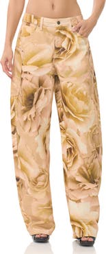 AFRM Bexley Floral Barrel Leg Jeans