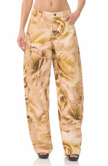 AFRM Bexley Floral Barrel Leg Jeans