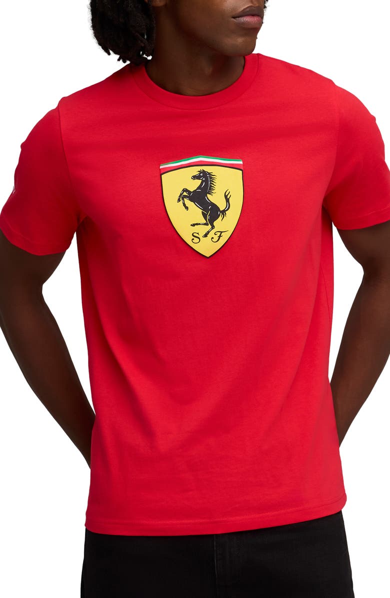 PUMA x Ferrari Sportswear Shield Graphic T-Shirt, Main, color, Rosso Corsa