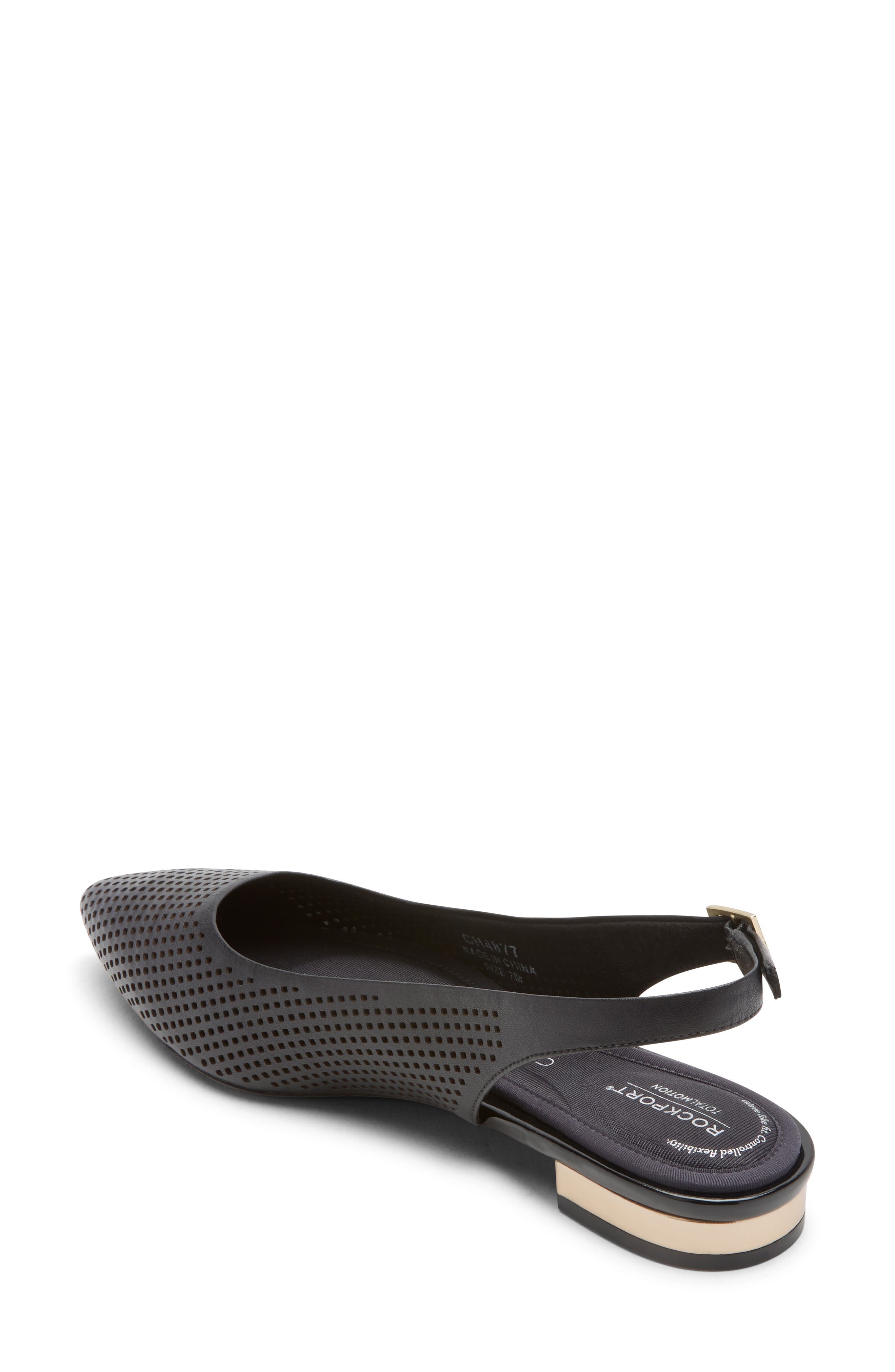 Rockport Adelyn Perforated Slingback Flat, Alternate, color, 