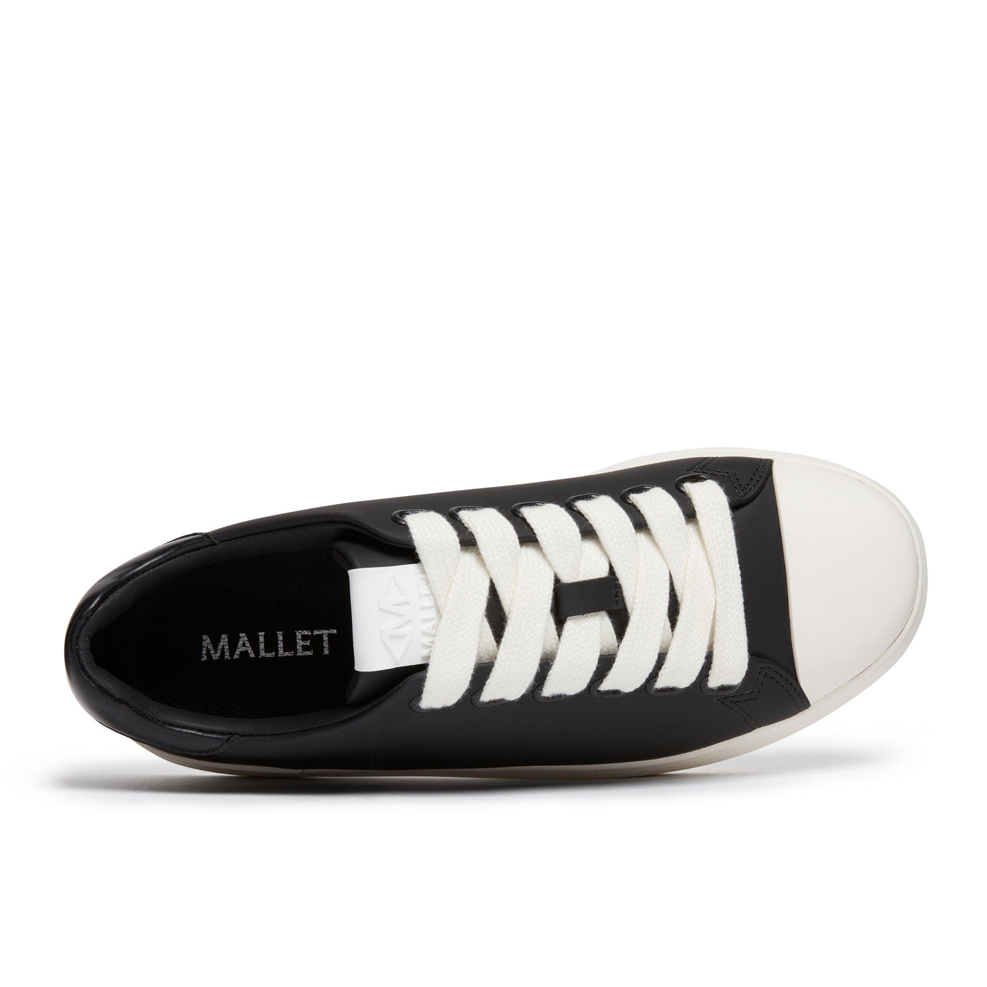 MALLET Grftr Ltc Leather Low-Top Sneakers, Alternate, color, Black