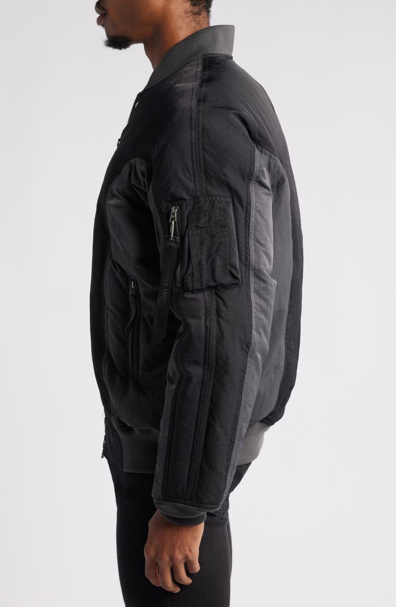 Alpha Industries Down Insulated MA-1 Flight Jacket, Alternate, color, Black