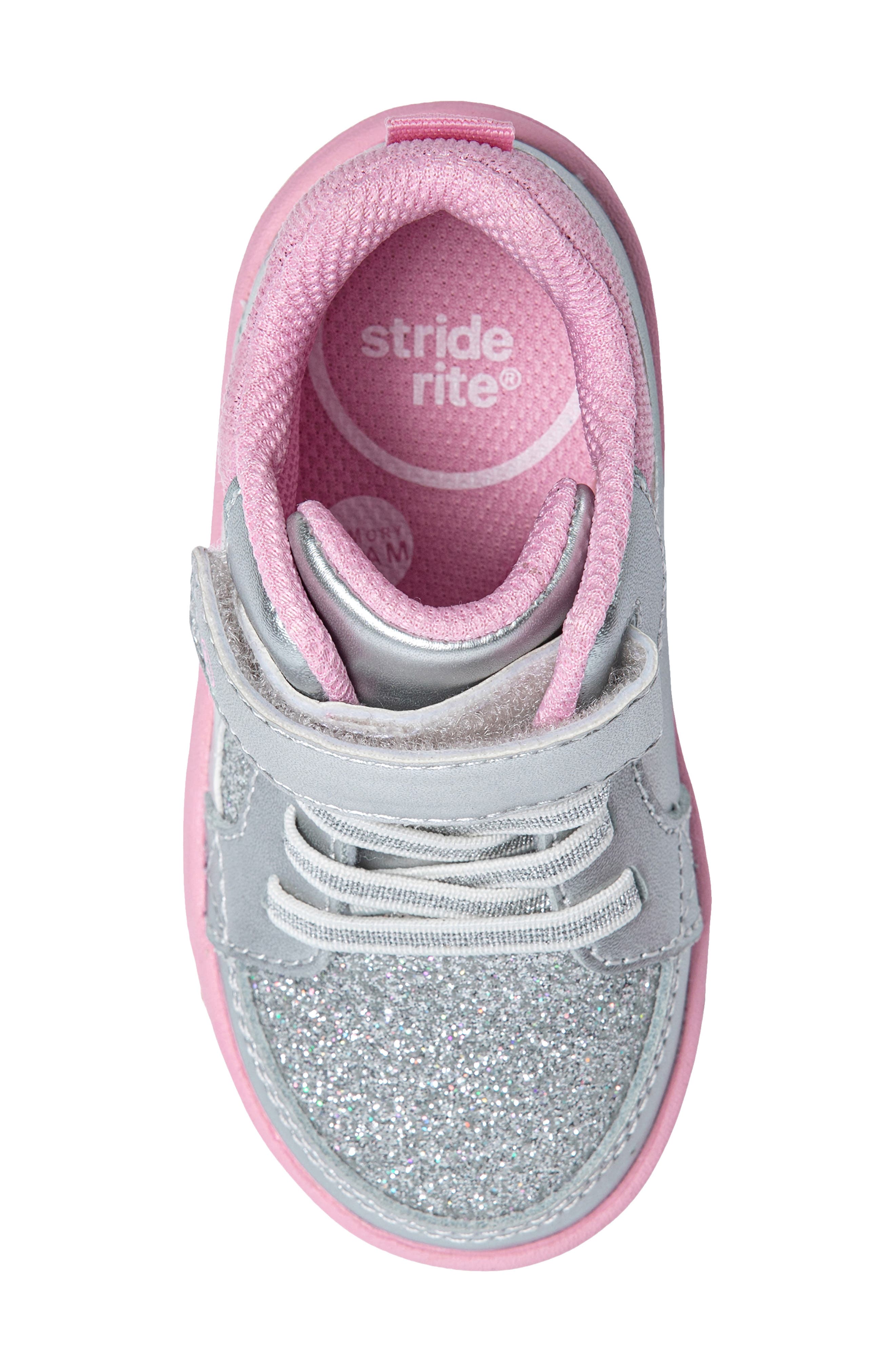 Stride Rite Ames Sneaker, Alternate, color, Silver/ Rainbow