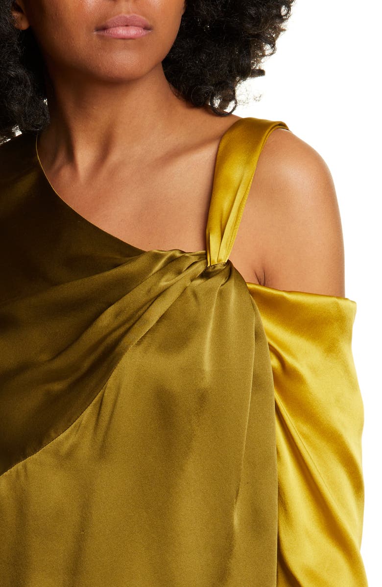 AMUR Mabel Two-Tone Silk Satin Top, Alternate, color,