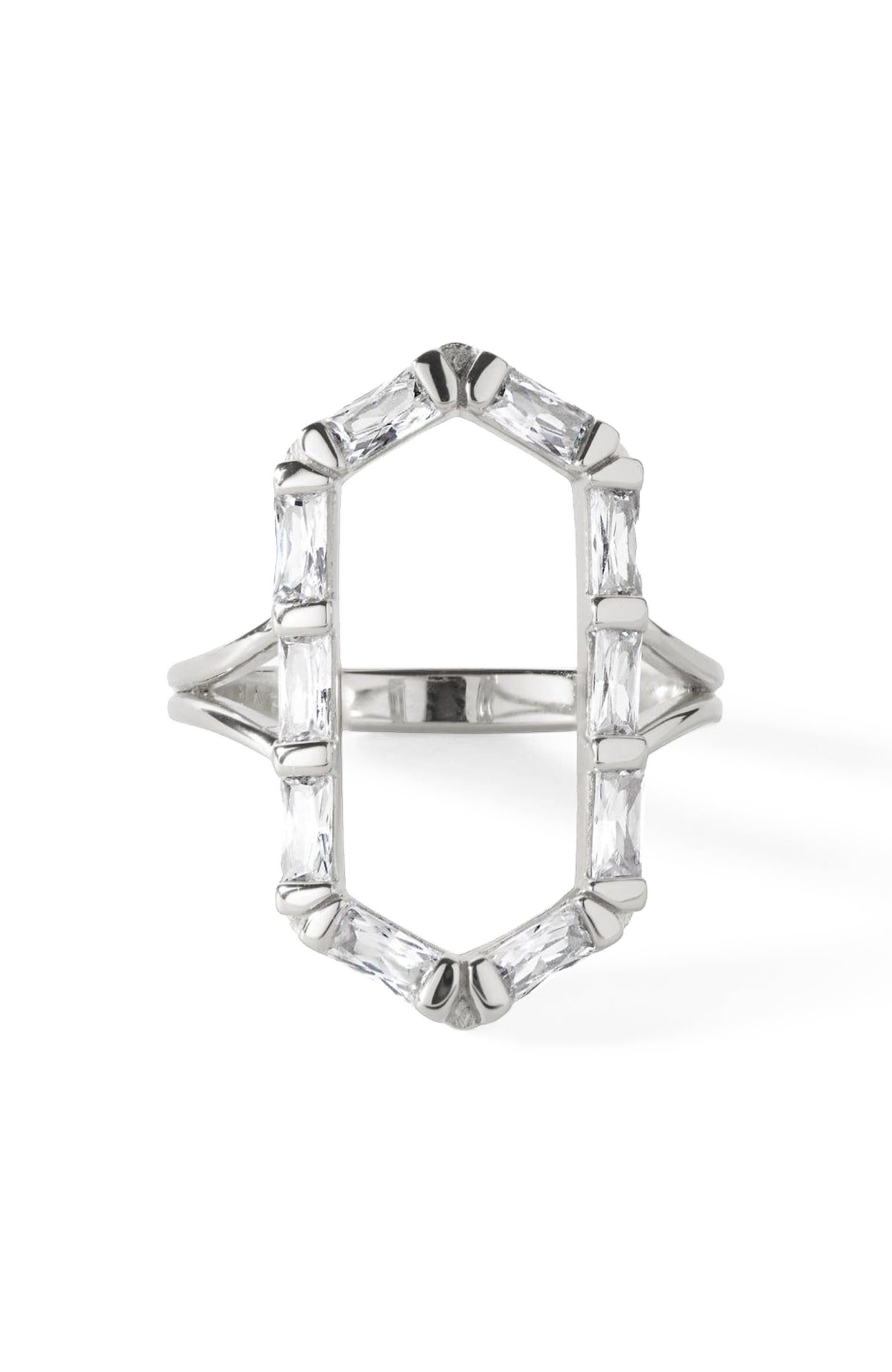 Sterling Silver/White CZ