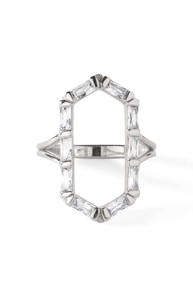 Ora Ana The James Ring, Main, color, Sterling Silver/White Cz