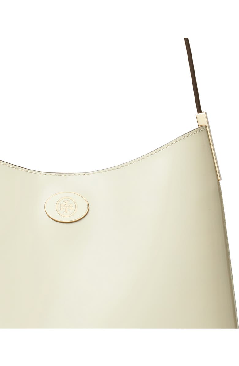 Tory Burch Robinson Spazzolato Leather Hobo Bag, Alternate, color, Shea Butter