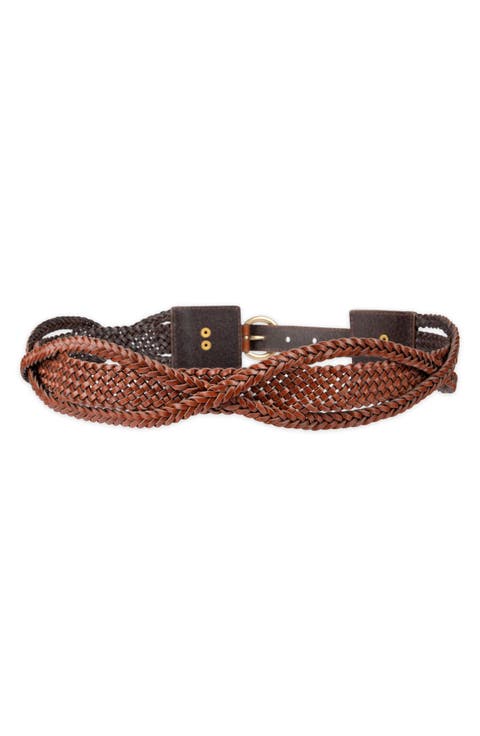 Twist Braided Leather Belt