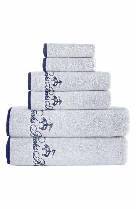 Brooks Brothers Six-Piece Contrast Frame Cotton Towel Set