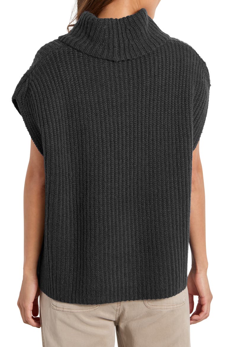 Rosalie Turtleneck Short Sleeve Sweater, Alternate, color, BLACK